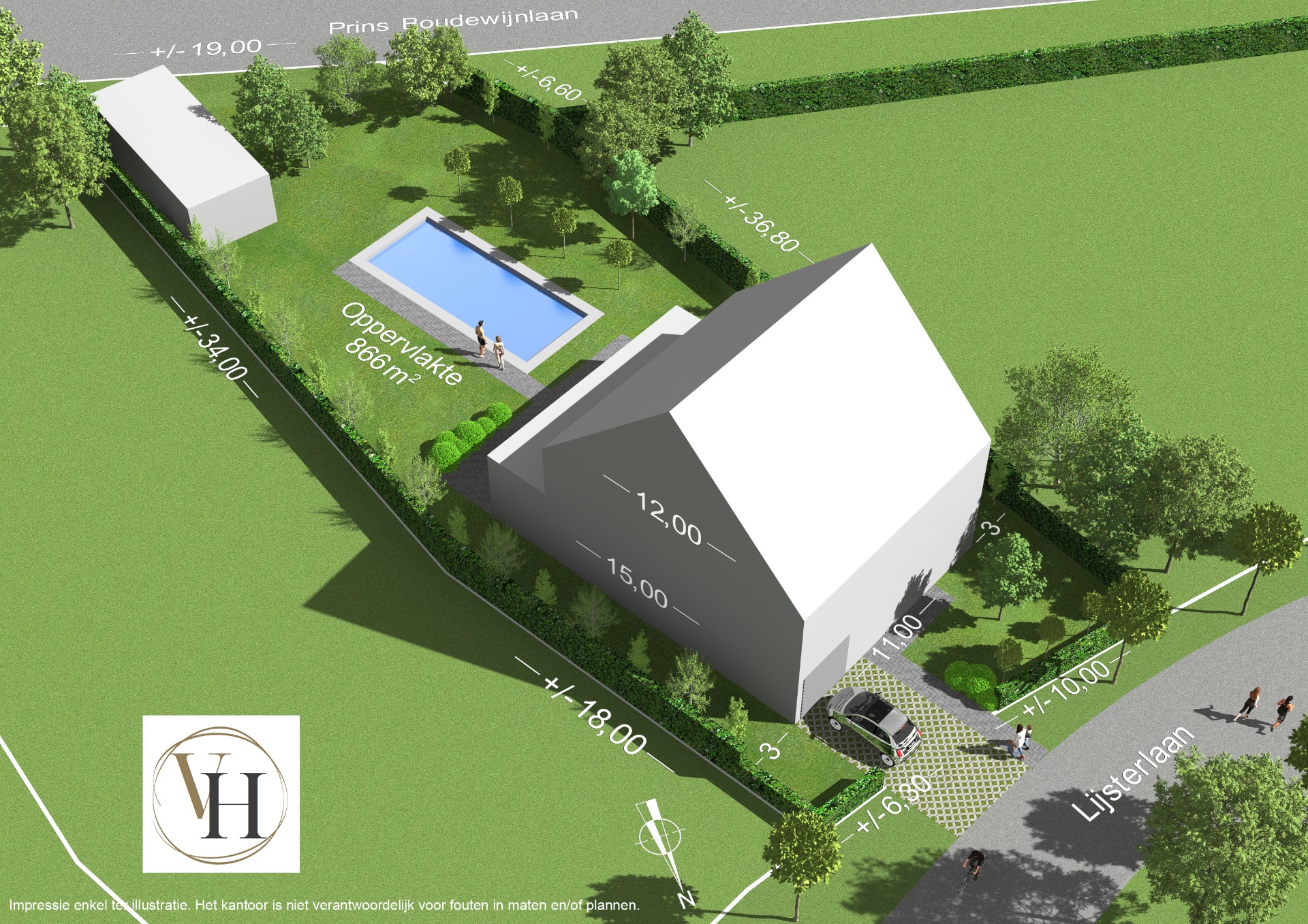 Unieke bouwgrond op toplocatie in Adegem – 868m² voor open bebouwing